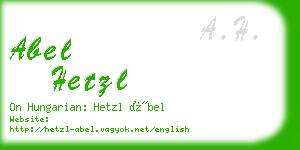 abel hetzl business card